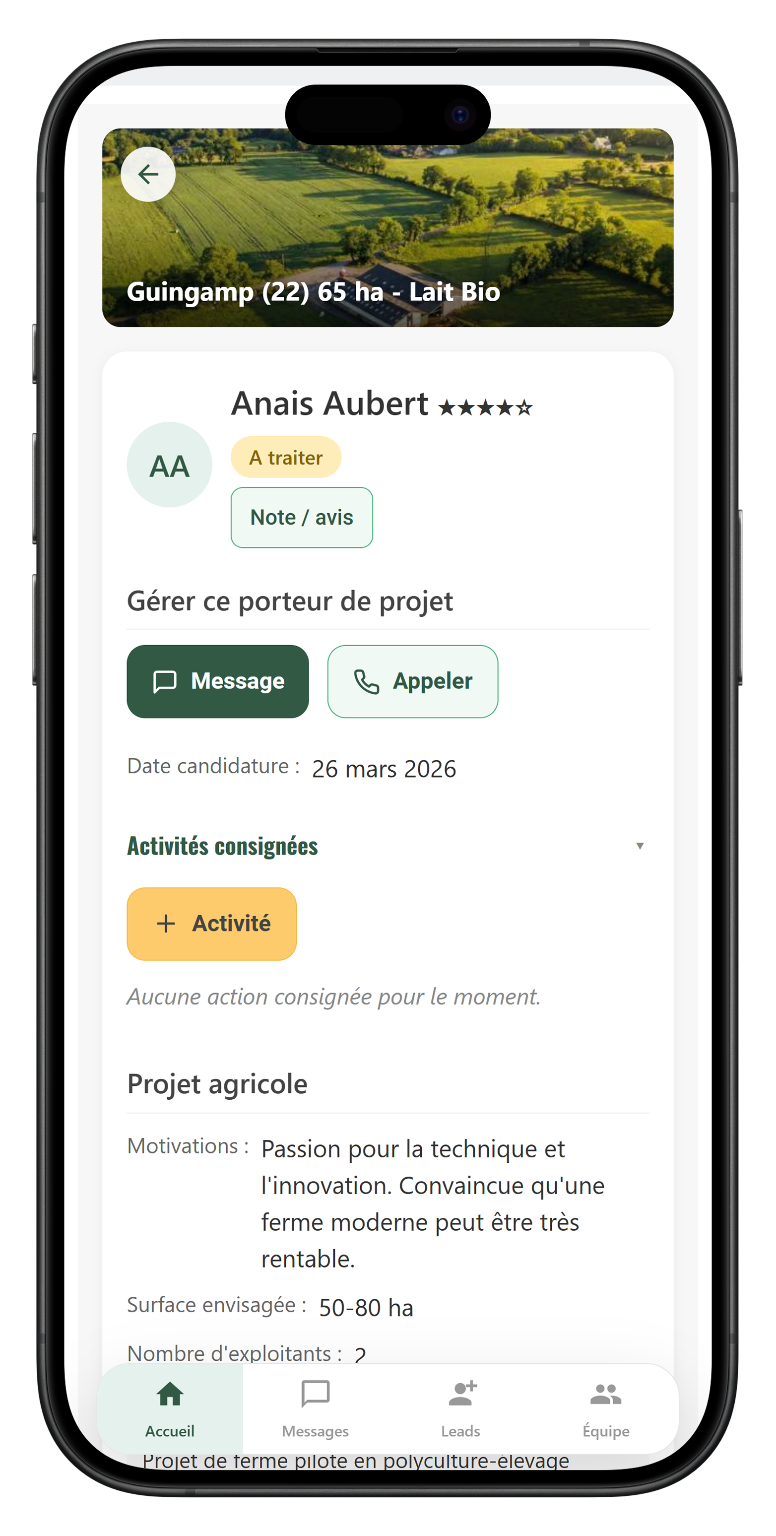 Avis sur les candidatures
